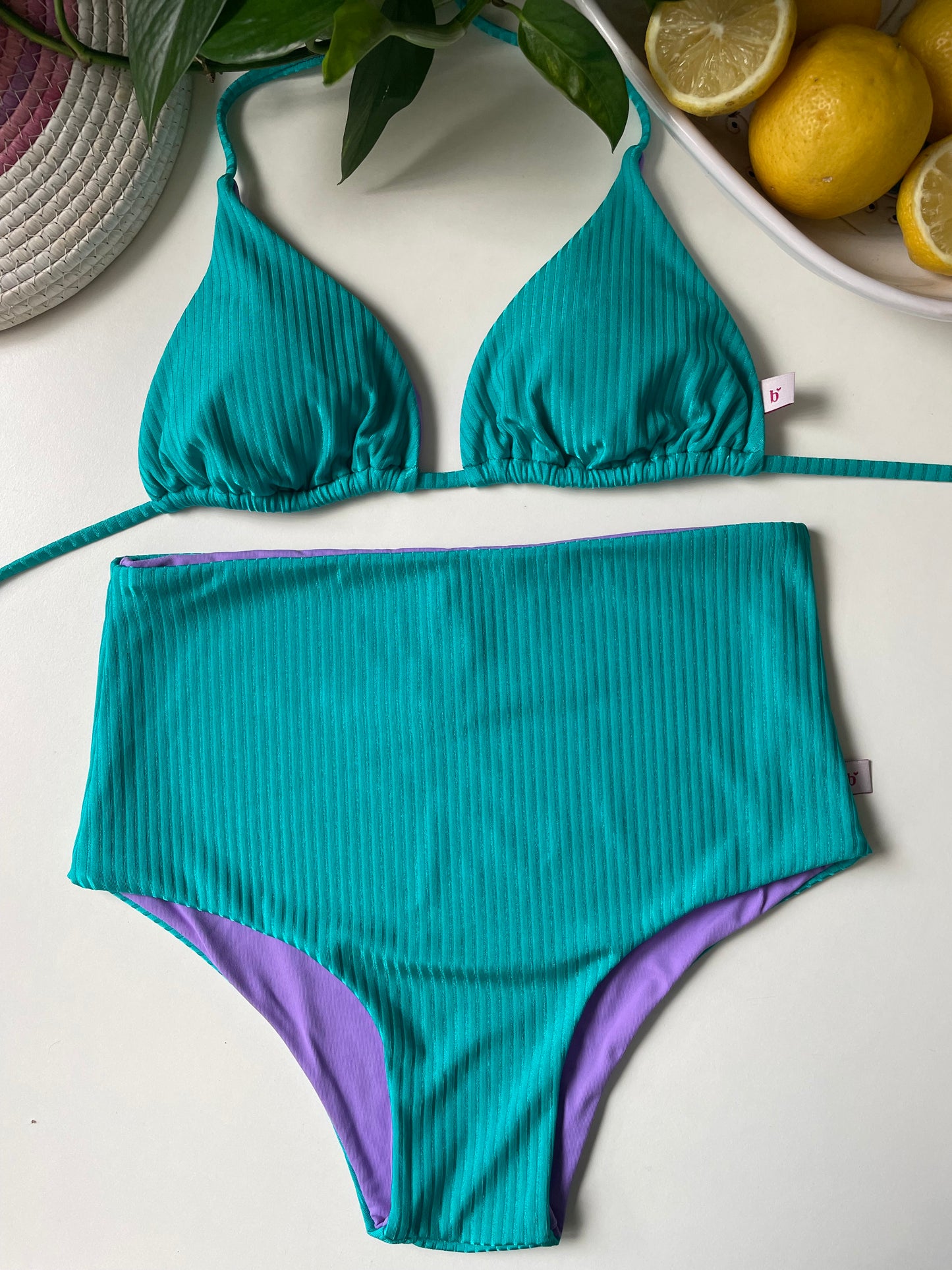 SLIP ALTO reversibile SMERALDO + LILLA