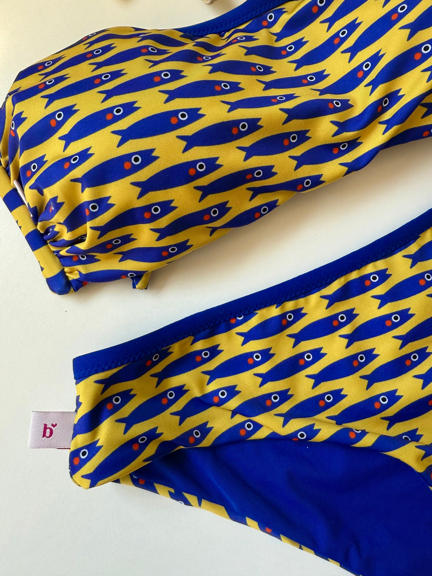 FASCIA BIKINI + SLIP CLASSICO fantasia sardine
