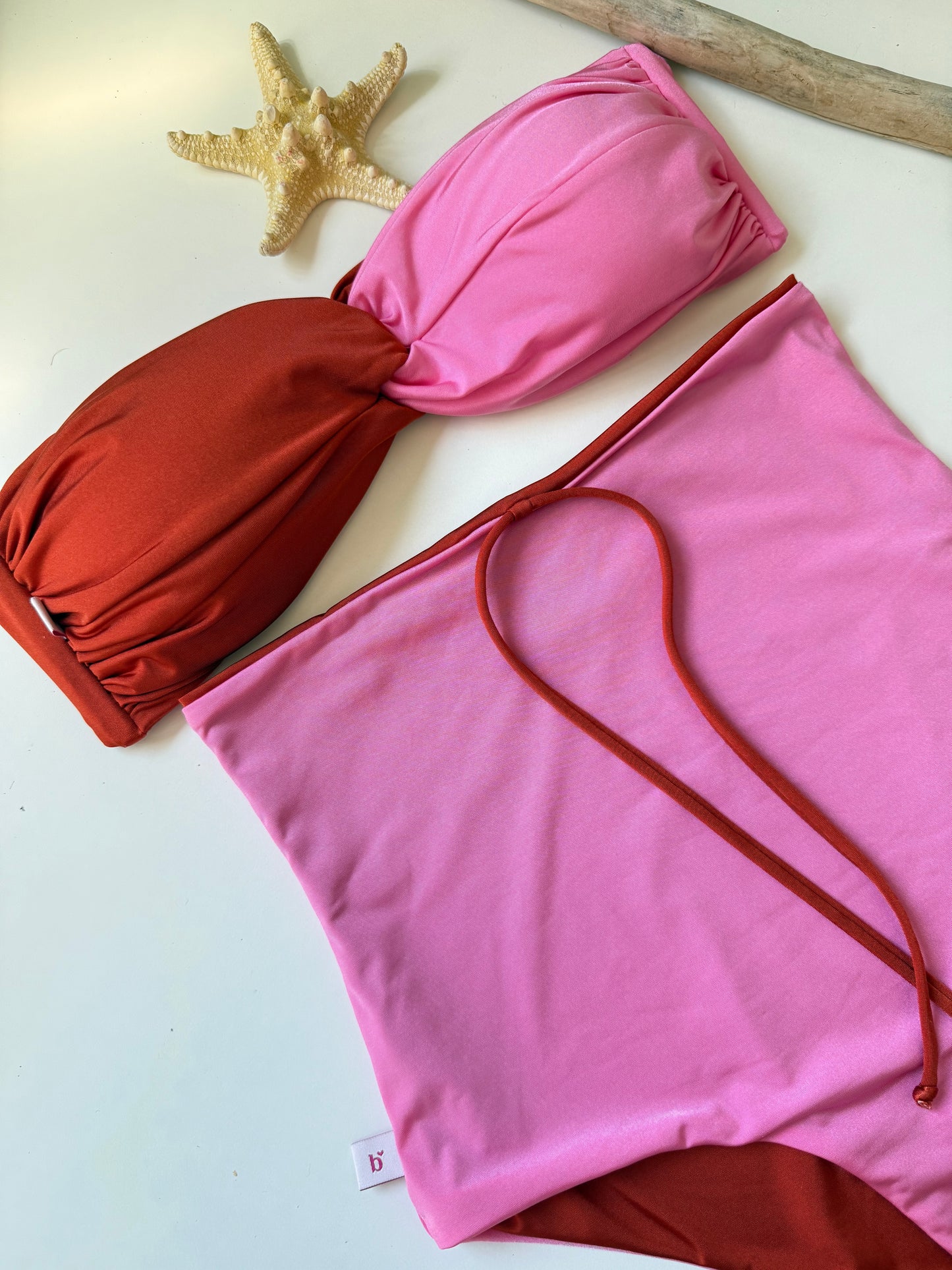 🏝️OSMOSI FASCIA CARAMELLA + SLIP ALTO TRASFORMABILE rosa+ arancio