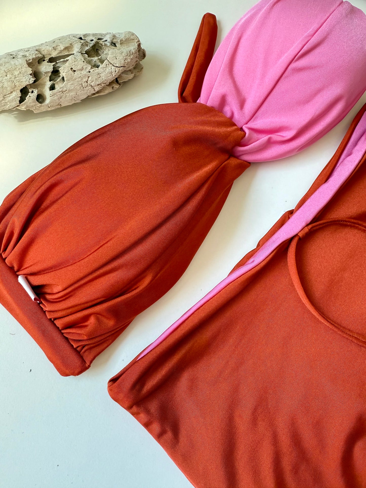 🏝️OSMOSI FASCIA CARAMELLA + SLIP ALTO TRASFORMABILE rosa+ arancio
