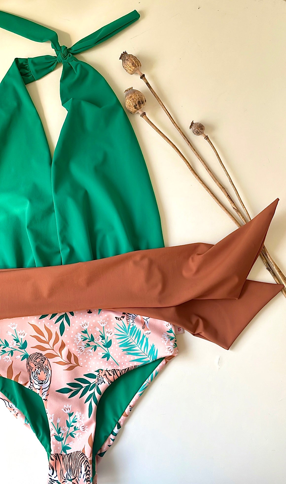 Costume intero TIGRI con cintura / Reversibile