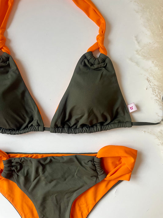 BIKINI ANNODATO mango*orange TAGLIE COMBINABILI