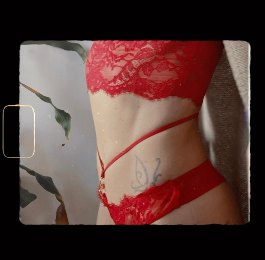 COORDINATO BUSTIER + BRASILIANA col. rosso