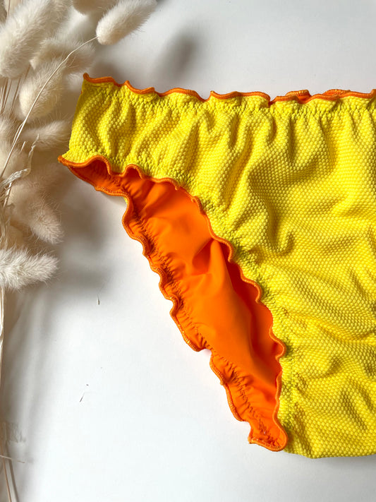 SLIP arricciato reversibile Giallo/ arancio